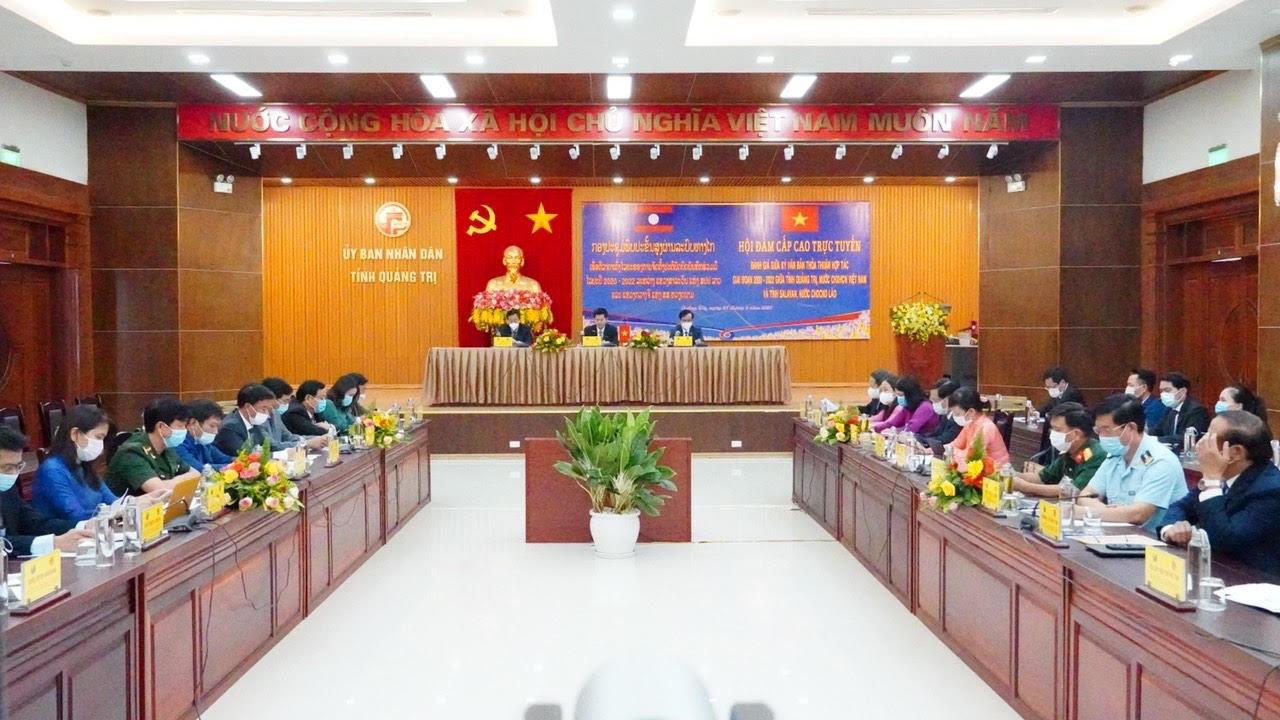 Hội đàm cấp cao trực tuyến giữa tỉnh Quảng Trị và tỉnh Salavan