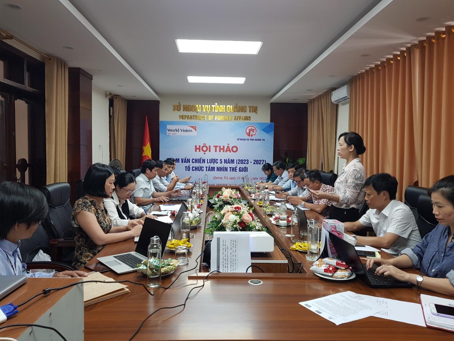 Hội thảo tham vấn chiến lược 5 năm (2023-2027) tổ chức Tầm nhìn Thế giới (WVI) tại tỉnh Quảng Trị