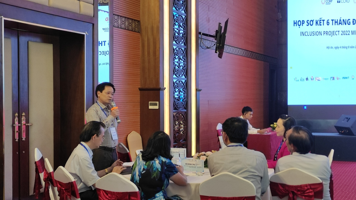 Họp sơ kết và chia sẻ kinh nghiệm dự án Hòa nhập ngày 4-5/8/2022 tại tỉnh Quảng Nam