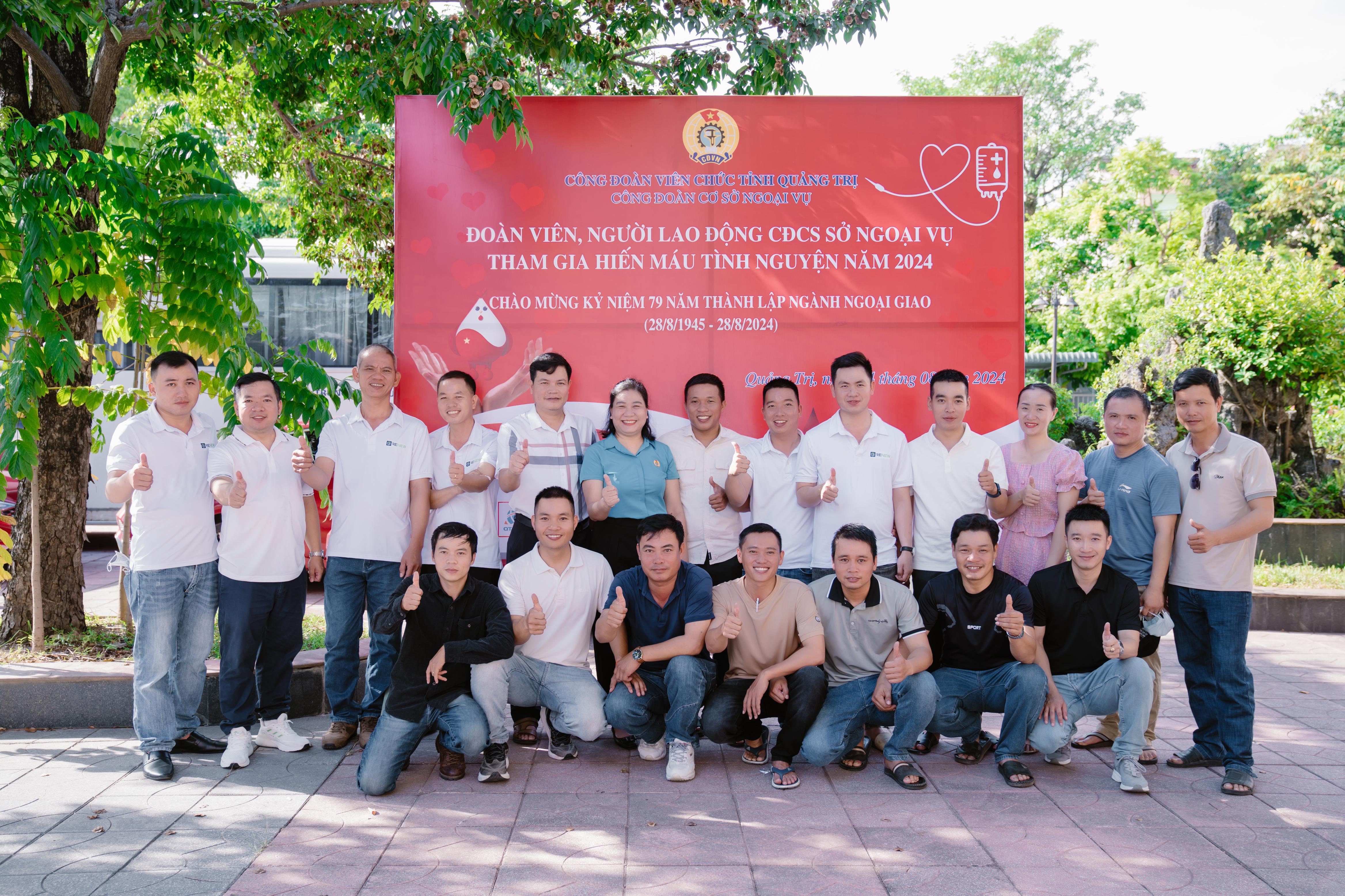 Công đoàn cơ sở Sở Ngoại vụ tỉnh Quảng Trị tích cực hưởng ứng tham gia Ngày hội Hiến máu tình nguyện...