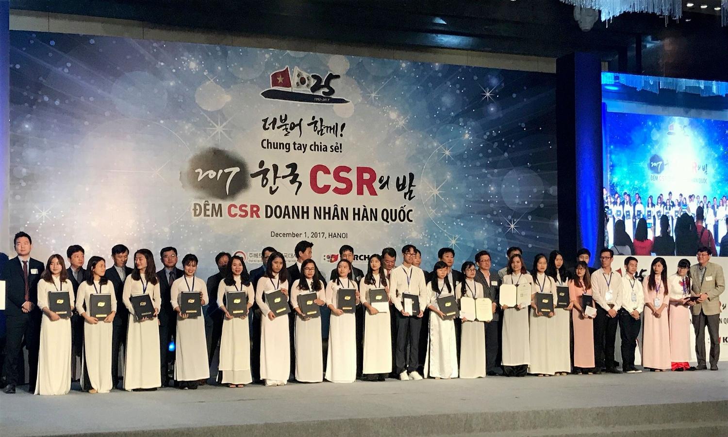 Đêm CSR Doanh nhân Hàn Quốc 2017- Trao học bổng cho 114 sinh viên